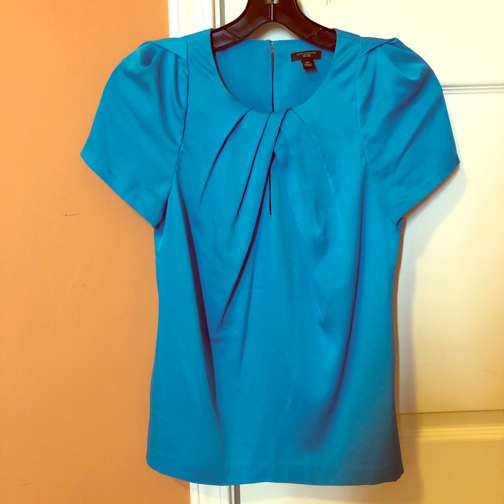 Silky blue Ann Taylor blouse